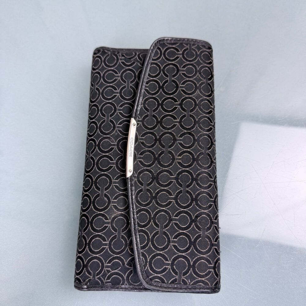 Coach Black Patterned Clutch/ Wallet
